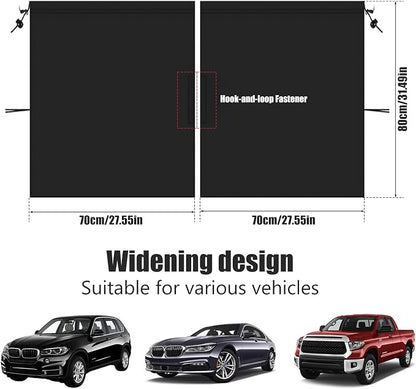 Car Privacy Curtain - Universal Auto Divider Between Rear Seat, Blackout Sun Shades, Side Window Covers for Travel, Camping, Nap, Sleeping (1Pc) - Image 6