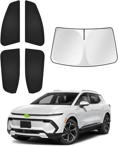 Canvcle Window Shades for 2024-2025 2026 Chevrolet/Chevy Equinox EV Accessories Windshield Sun Shade Side Rear Window Covers Sunshade Sun Shield Privacy Protection for Camping Keep Car Cool Black 5PCS by Canvcle