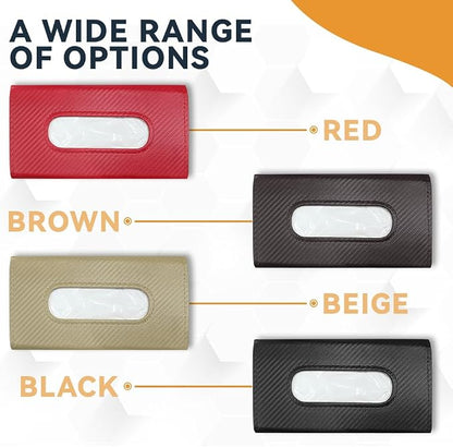 ASUBHA Car Tissue Holder, Sun Visor Organizer, Rectangular Sun Visor Napkin, Visor Accessories Car Napkin Holder Universal for Cars, SUVs, Trucks (red) - Image 3