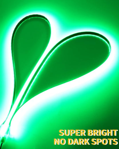 YM E-Bright IP68 Waterproof LED Strip Lights, 24inch 72SMD 12V Green 4 Pack | Cuttable underglow strips suit compatible cars, motorcycles, boats, and golf carts for interior or exterior accent lighting. - Image 5
