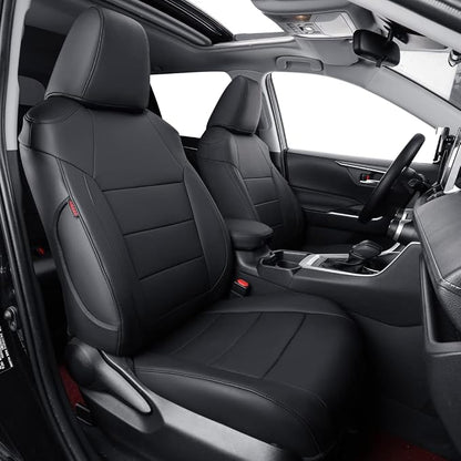 coverdream Corolla Waterproof Leather Seat Covers Custom Fit for 2023 2024 2025 Toyota Corolla Hybrid LE Seat Covers,Full Coverage,Airbag Compatible Car Seat Protector(Full Set,Black) by Coverdream