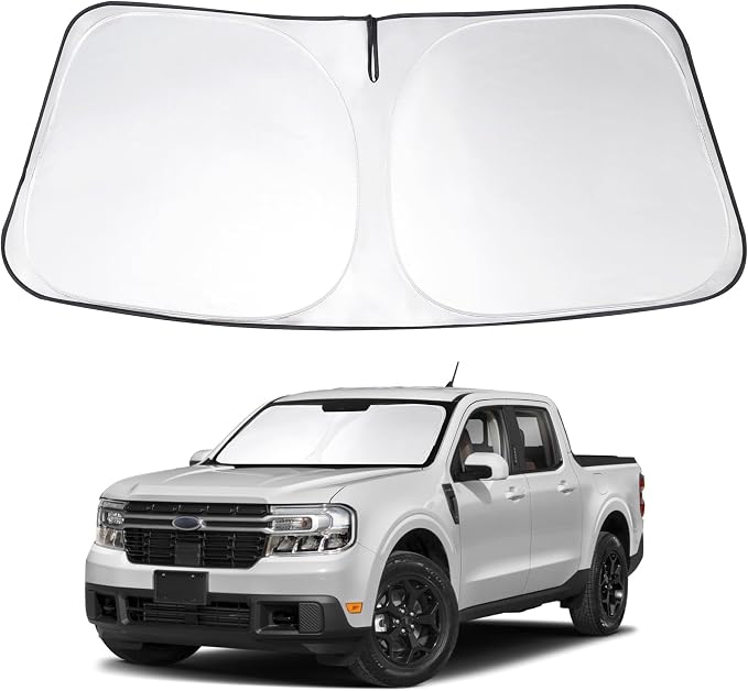 Windshield Sun Shade Sunshade for 2022-2026 Ford Maverick | Full covered for windshield, Foldable & Durable, Block UV Rays, Reduce Heat, Easy to install, Keeps Car Cooler by LHFLIVE