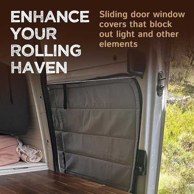Living in a Bubble Insulated Blackout Sliding Door Window Cover for Mercedes Sprinter Van Year 2007-2026, NCV3 & VS30 (Bare Metal Frame) - Image 3