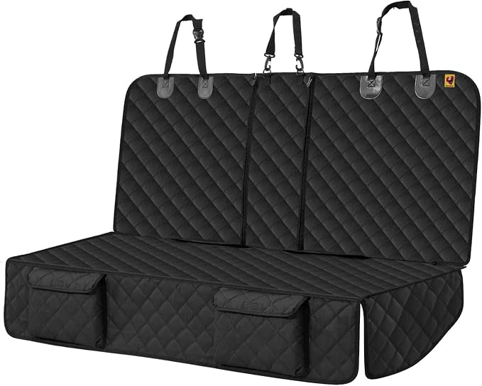 Bark Lover Dog Car Seat Cover for Back Seat,Armrest Compatible, Waterproof Backseat Protector, Nonslip Rear Seat Cover for Dogs & Kids, Universal Size Fits Cars Trucks SUVs(Black) - Image 9