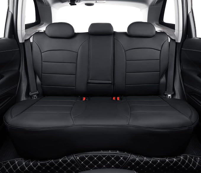 Car Seat Covers for 2009-2013 Subaru Forester,Rear w/Armrest,Faux Leather | Full Set Suv Seat Cushion,Easy Installation,Factory Look,Waterproof Car Seat Protector (Black) - Image 2