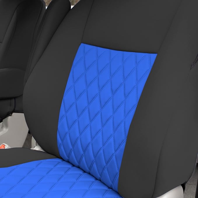 FH Group Custom Fit Car Seat Covers Specifically Made for 2011-2020 Toyota Sienna 7 Seater with Ultraflex Neoprene Water Resistant Automotive Seat Covers - Full Set Blue - Image 11