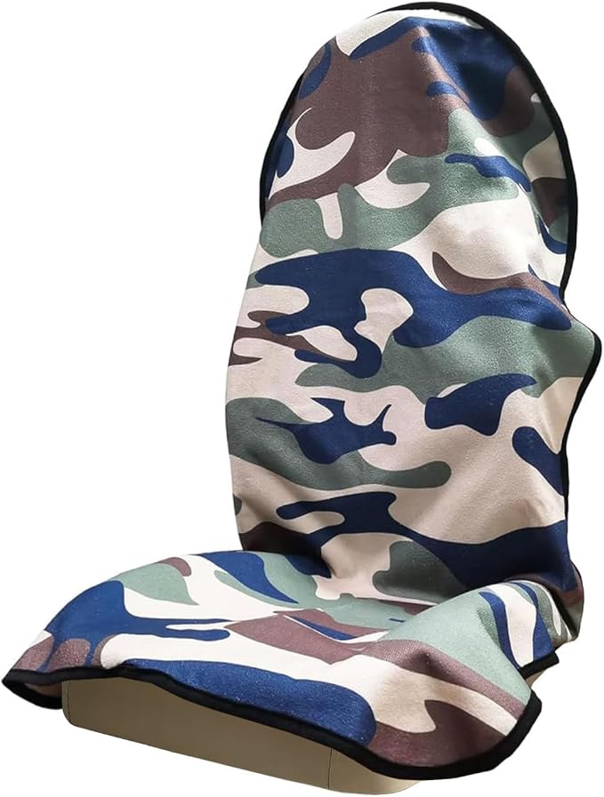 Car Seat Covers 1 Pack Waterproof Towel Car Seat Cover Universal Fit for Most Trucks SUV Fitness Athletes Pets Gym and Water Sport，Camouflage by Unknown