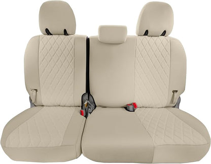 FH Group Custom Fit Car Seat Covers Specifically Made for 2011-2020 Toyota Sienna 7-8 Seater with Ultraflex Neoprene Water Resistant Automotive Seat Covers - 3rd Row Solid Beige by FHGroup