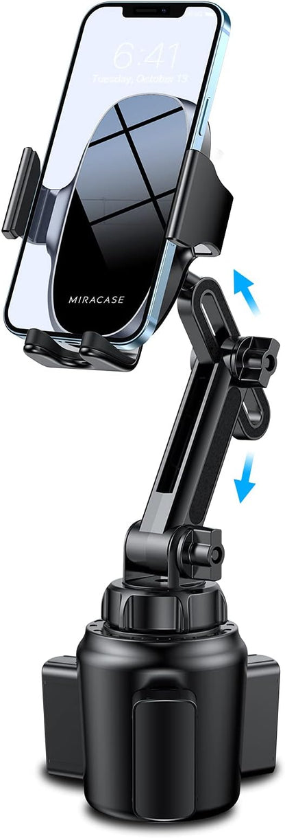 Miracase [Upgraded Version] Cup Phone Holder for Car, Universal Adjustable Long Neck Car Phone Mount Cradle Friendly Compatible with iPhone Samsung Google and All 4.0-7.0 inches Smartphones by Miracase