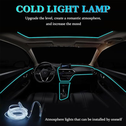 EL Wire Car Interior LED Strips Lights, 16FT 5V USB Auto Neon Light Strip, Electroluminescent Vehicle Interior Ambient Lighting Decor Accessories, Universal for RV, SUV, Truck (White) - Image 4