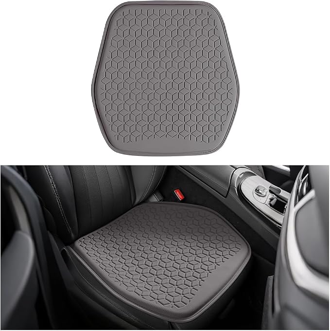 Gel Car Seat Cushion, Breathable Non-Slip Automotive Chair Mat Cover Protector for Driving, Comfortable Vehicle Interior Front Seat Chair Cushion Accessories, Universal Fit (Coffee) by Unknown