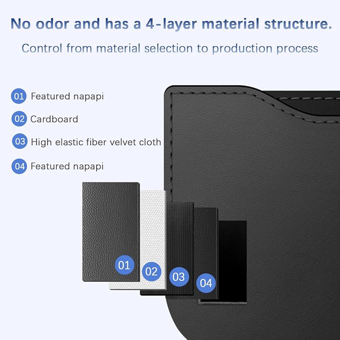 Car Seat Side Pocket Organizer, PU Leather Multifunctional Small Vehicle Console Side Storage Pouch, Automotive Gap Filler Bag for Cell Phone Sunglasses, Universal for SUV RV Truck (Black) - Image 3