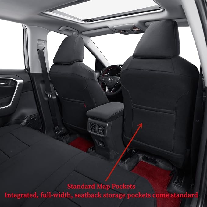 coverdream Corolla Seat Covers Full Set for 2020-2025 2026 Toyota Corolla SE,SE Apex,Nightshade,FX and 2023-2026 XSE Seat Cover,Fully Covered,Breathable Polyester Car Seat Protector (Black) - Image 3