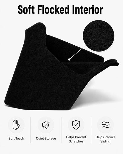 SnowJade A Pair Center Console Side Storage Pocket Organizer for 2011-2018 Porsche Cayenne Accessories, Car Seat Side Organizer, Anti-Drop Seat Console Organizer, Phone Keys Sunglasses Holder Black - Image 3