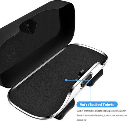Sunglasses Holder for Car Sun Visor, Convenient Vehicle Visor Eyeglasses Organizer Case, Automotive Interior Glasses Hanger Protective Storage Box, Universal for Vehicles (Carbon Fiber) - Image 4