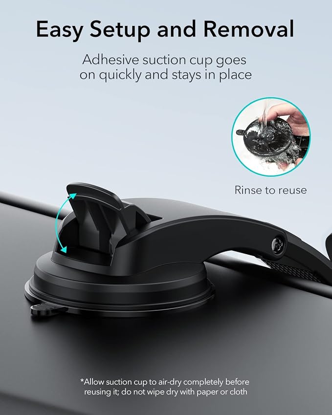 ESR for MagSafe Car Mount Charger, for iPhone 17-12 Series, Galaxy S26/S25 | Dashboard Magnetic Wireless Car Charger Mount, Compatible with MagSafe Car Charger, Fast Charging, Car Accessories, Black - Image 7