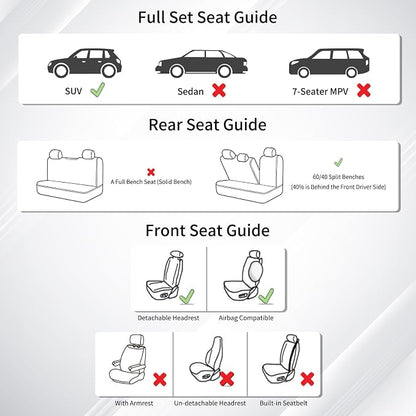 Huidasource Custom Fit RAV4 (Gas Only) Car Seat Covers Full Set, Waterproof Faux Leather for 2019-2024 Toyota RAV4 LE/XLE & XLE Premium/Limited (Does Not Fit Adventure and TRD Off-Road, Coffee) - Image 8