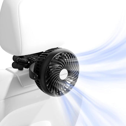 Socool 5000mAh Portable Car Fan Rechargeable Battery Powered, 3-Speed Car Seat Clip on Fans for Baby Kids Backseat Cooling, Mini Stroller Fan 360° Rotation for Crib Golf Treadmill Travel by Socoolfancoolinhand