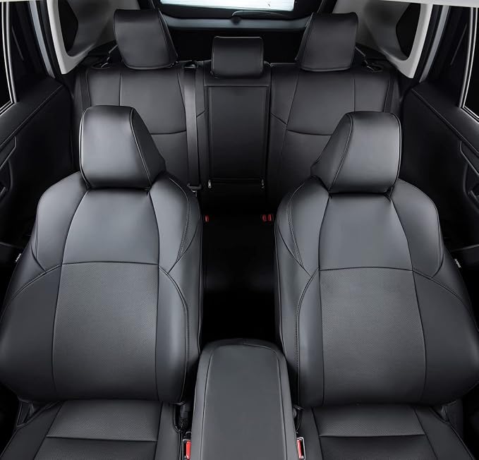 Custom Fit for RAV4 and VENZA Seat Covers Fit for Toyota RAV4 2019 2020 2021 2022 2023 2024 2025 Prime and XSE Hybrid with Waterproof Faux Leather (Black, LU02-Prime-XSE Hybrid) - Image 5