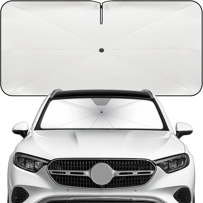 Windshield Sun Shade Umbrella for Benz GLC-Class 2016-2026 Front Window | Heat-Reflective Window Shade, Umbrella Sunshade Cover Blocks Heat, Protects Interior, Vehicle-Specific Precision Fit by Fshaanys