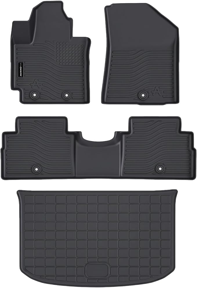 AUXKO All Weather Floor Mats Cargo Mat for Kia Soul 2014-2019 | High Wall,All-Weather,All Season,Odorless,Anti Slip,Rain&Salt Resistant,TPE Material,Black,Accessories,Pet Friendly - Image 2