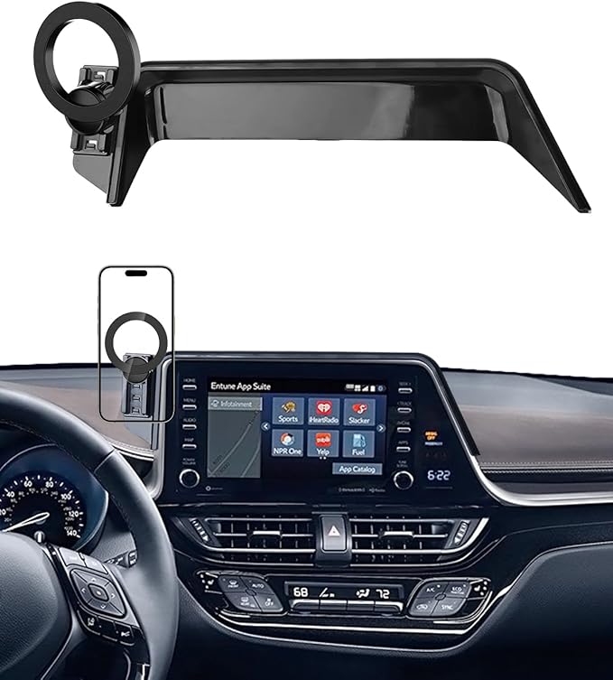 PZK Car Phone Mount for Toyota C-HR CHR 2019-2022 Accessories 8-inch Screen | Magnetic Car Phone Holder with Magsafe 360° Rotation Hand-Free Phone Cradles Not Affect Vent for All 4-7.0'' Smartphones by SpecificCarPhoneHolder