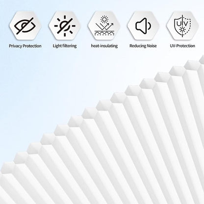 Myshade Arch Window Shades Half Circle Light Filtering Cellular Shades Cordless No Drill Blinds for Windows Half Moon Honeycomb Fabric No Tools Shades Easy Install (1PCS White 24" W X 12" H) - Image 6