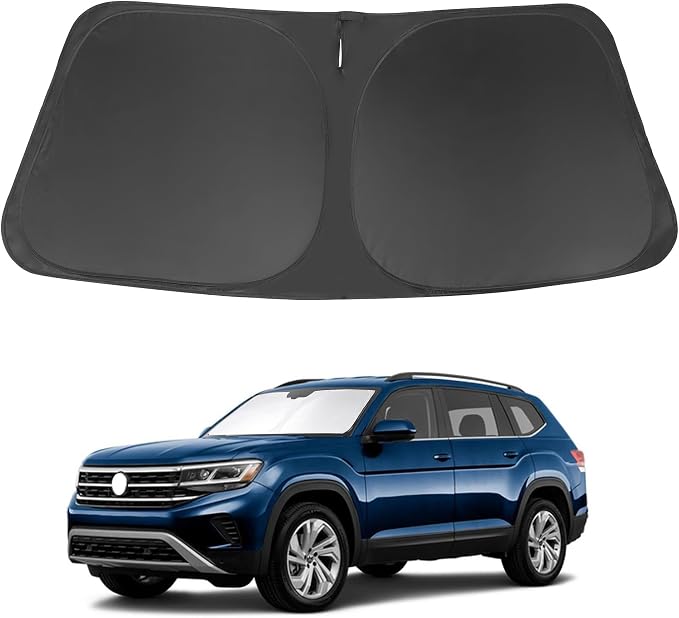 Windshield Sun Shade for 2018-2026 Atlas/Cross Sport Accessories | Full covered, Foldable & Durable, Block UV Rays, Reduce Heat, Easy to install, Keep Car Cooler by LHFLIVE