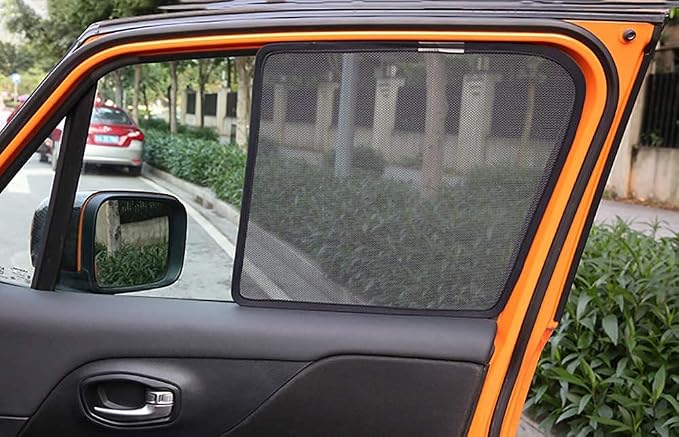 Bwen Car Window Shades Fit for Jeep Renegade 2016 2017 2018 2019 | Foldable Side Window Sun Shade for Renegade, Custom Fit Car Side Window Sunshade for Blocks Uv Rays Glare, Magnetic, 7pcs - Image 6