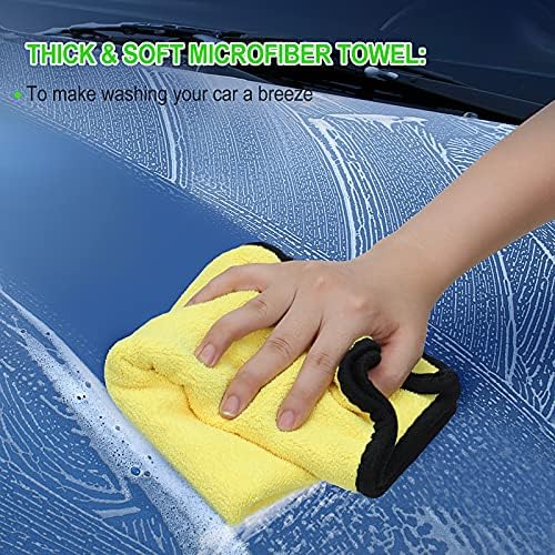 Car Wash Kit, 62'' Car Wash Brush with Long Handle, Soft Bristle Scratch-Free Car Detailing Brush Cleaning Kit, with Wash Mitt Towel Window Squeegee Tire Brush for Car SUV Truck RV Cleaning - Image 7