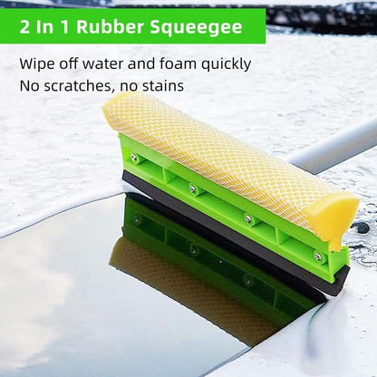 62" Car Wash Brush with Long Handle Chenille Microfiber Car Wash Mop Mitt, Wheel Brush, Windshield Window Squeegee, Car Duster Microfiber Towel, Gloves, Drill Brush, for Cleaning Cars RV Truck Boat - Image 5