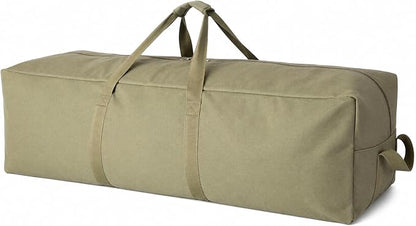 DoYiKe Extra Large Canvas Travel Duffle Bag,Military Tent Duffel Storage | Heavy Duty Gear Equipment Sports Camping Bag 150L Armygreen by DoYiKe
