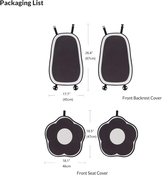 Cute Car Seat Covers for Women and Girl, Front Car Seat Cover, Machine Washable, Airbag Compatible, Driver Seat Cover, Fit (Sedan/SUV/Pickup/Van), Fit for Tesla (Front seat Cover-Flower) - Image 5