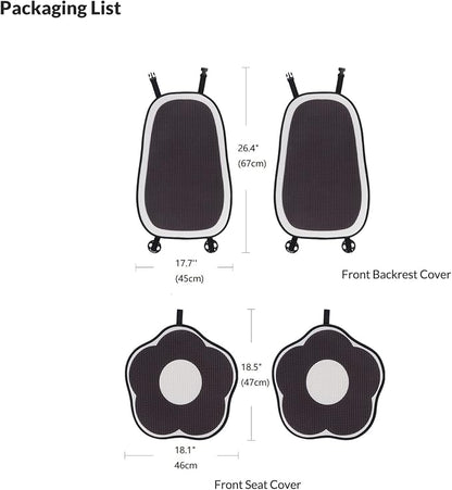 Cute Car Seat Covers for Women and Girl, Front Car Seat Cover, Machine Washable, Airbag Compatible, Driver Seat Cover, Fit (Sedan/SUV/Pickup/Van), Fit for Tesla (Front seat Cover-Flower) - Image 5
