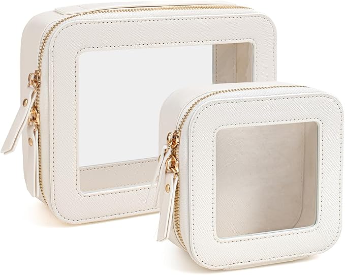 Clear Mahjong Tile Bag, Makeup Bag Set Travel Makeup Case Clear Cosmetic Travel Bag Small Makeup Organizer Mini Make Up Pouch for Purse Waterproof Toiletry Bag Portable Car Essentials Car Organizer - Image 9