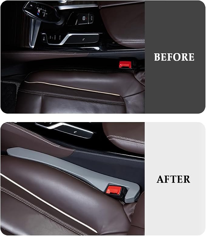 IHOTDER Super Flexible Car Seat Gap Filler,Durable Car Organizer Between Seats for Tightly Filling Seat Gaps,Universal CCar Side Seat Gap Filler CCar Accessories for Women & Men (Gray/2PCS)… - Image 5