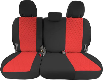 FH Group Custom Fit Car Seat Covers Specifically Made for 2011-2020 Toyota Sienna 7-8 Seater with Ultraflex Neoprene Water Resistant Automotive Seat Covers - 3rd Row Red by FHGroup