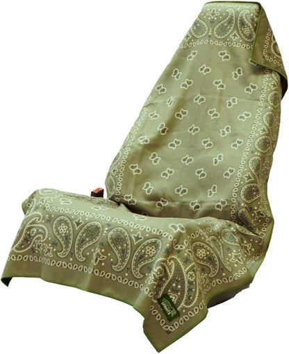 Sprints Athletic Running Towel, Full-Sized, Car Seat Cover - Performance Microfiber (Paisley Probs Green) by Sprints