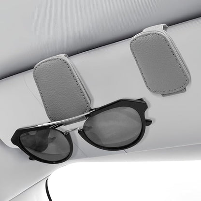 2-Pack Magnetic Sunglass Holder for Car Visor - Suede （Grey） | Premium Suede Wrapped, Aluminum Core, Magnetic Grip, Clip to Visor, Holds Eyewear/Cards, Fits Most Vehicles - Image 5