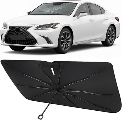 Proadsy Custom Fit Windshield Sun Shade Umbrella for 2019-2025 Lexus ES | Advanced Ice Crystal Material, -54°F Cooler, Zero-Gap Sunblock, Instant Setup & Foldable Design for Summer Parking, Daily Use by Proadsy