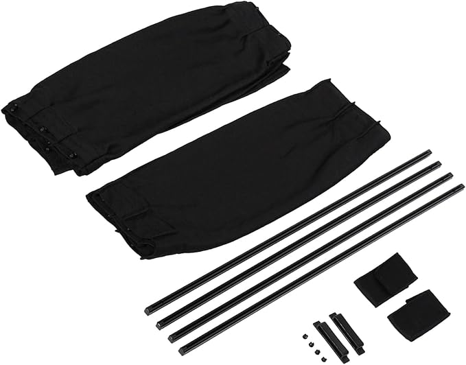 Ejoyous Car Curtains for Windows, Foldable Car Sun Shade, 2 x 50s Car Sun Shade Window Curtain Adjustable Sunshade Drape Visor Valance Curtain, Easy Installation (Black) - Image 9