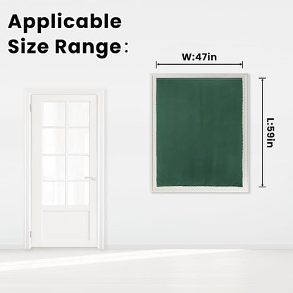 Blackout Curtains for Bedroom Stick On Curtains Window Shades Pull Down Blackout Window Cover No Drillng Self Adhesive Curtains No Rod Small Curtain, 47" W X 59" L, Dark Green, 1 Panel - Image 7
