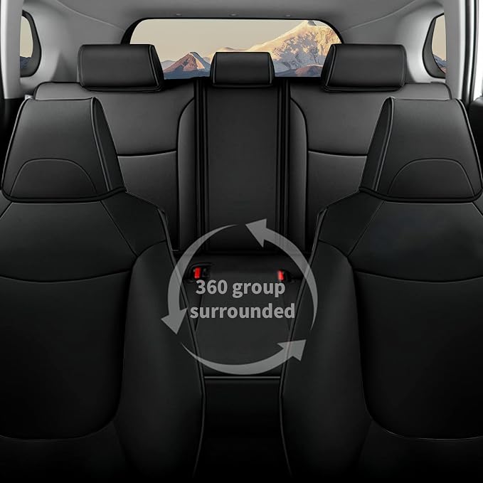 Custom Fit Seat Covers for Toyota Corolla 2020-2026 SE/XSE/FX | Black Full Set, Premium Faux Leather, Waterproof, Airbag Compatible, Easy to Clean, Factory-Style Fit, Interior upgrades - Image 7