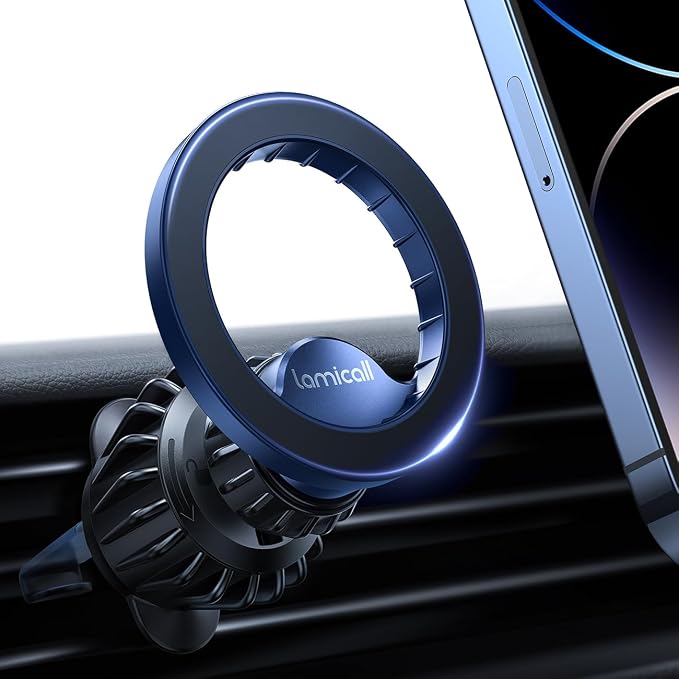 Lamicall for MagSafe Car Mount Vent 20 Super Magnets Accessories for iPhone | Magnetic Phone Holders for Your Car HandsFree Car Phone Holder Mount Air for Women Men Gift fit iPhone 17 16 15 Pro Max Blue by Lamicall