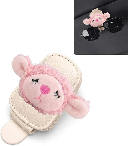 Sheep Car Visor Accessories Magnetic Leather Sunglasses Holder | Ticket Card Clip Sunglasses Mount,Cars Visor Accessories Gadgets Sheeps Auto Decor,Sheep Gifts for Women,Men,Mom by Unknown
