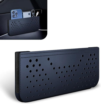 Car Seat Side Pocket Organizer - PU Leather Multifunctional Car Storage Bag, Mini Console Side Organizer for Seat/Door/Window, Holds Phone, Keys, Sunglasses, Wallet (Black) by Unknown