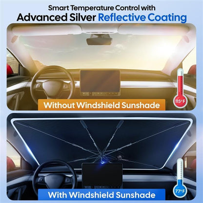 EcoNour Windshield Sunshade & Window Tint for Toyota Camry 2007 2008 2009 2010 2011 | Front Windshield Sun Shade UV Heat Blocker | Foldable Car Sun Visor Interior Cooling Accessories - Image 7