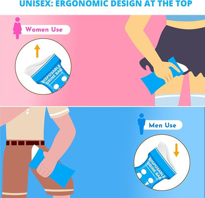 Disposable Urine Bag for Travel - 900ML Portable Pee Bags for Women Men 8/12/20/24/28 PCS Emergency Vomit Bags Urinal Toilet for Car Camping, Road Trip,Traffic Jam, Pregnant, Kid, Patient - Image 5