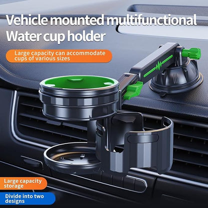 Car Cup Holder Expander, 2-in-1 Multifunction Cup Holder with Suction Cup & Adjustable Base, Cupholder Expander for 10-46 OZ Yeti, Hydroflask Extra Automotive Cup Holder for Car - Image 2