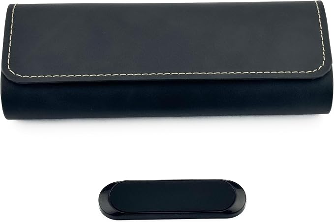 | Magnetic Leather Glasses Case for Cars | Adhesive Mount Sunglasses Holder with Contrast Stitching | Stylish and Functional Design | Fits Tesla Models for Secure Storage and Easy Access - Image 5
